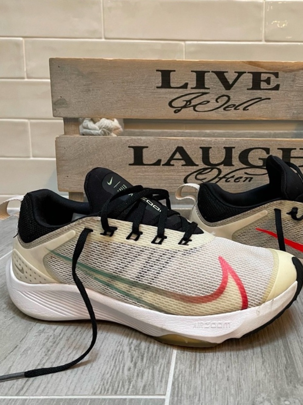 Nike Air Zoom Speed GS White Flash Crimson Sneakers 2Y Running Shoes CJ2088